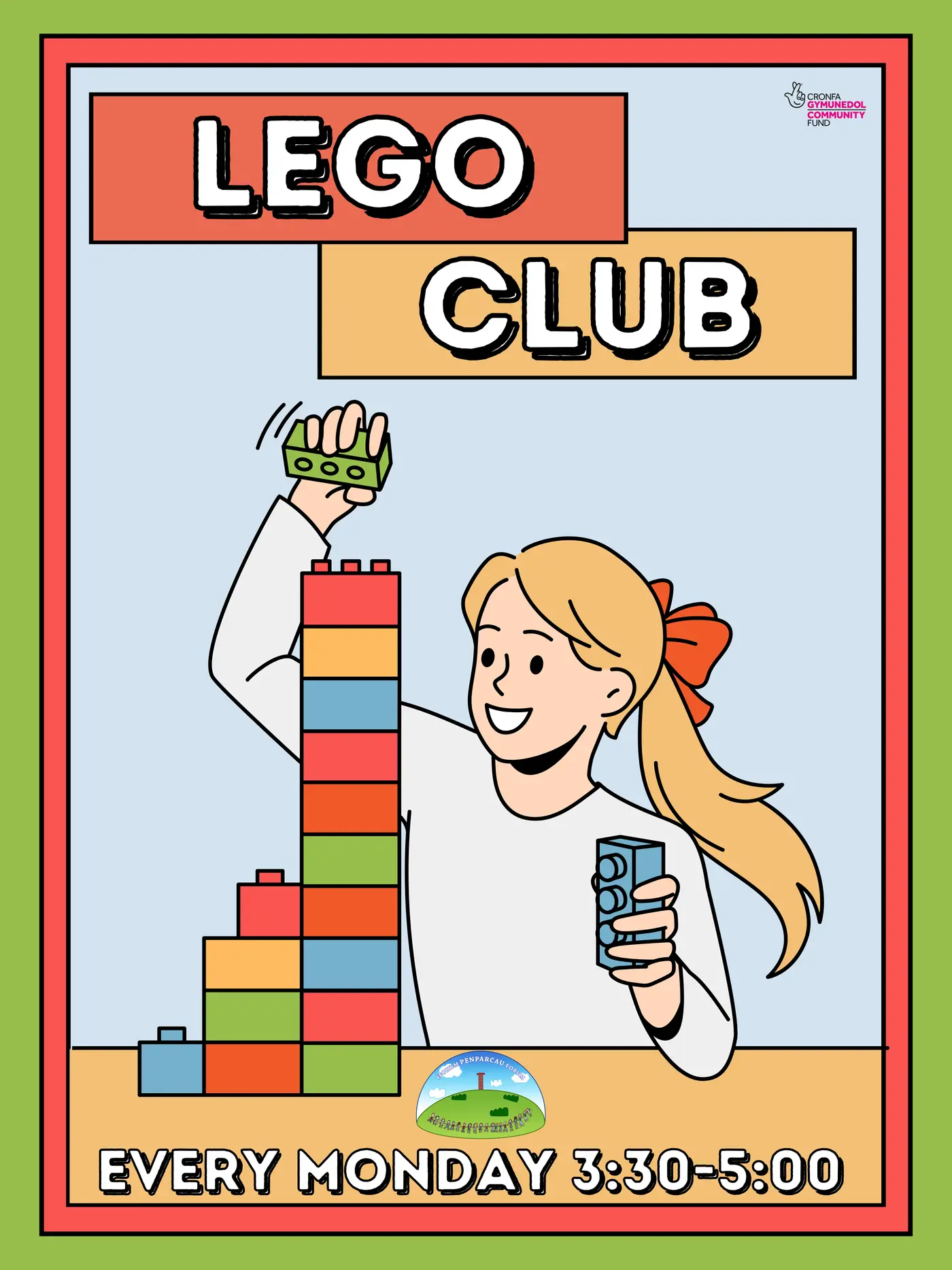 Colorful Lego Club Cocurricular Promotional Poster